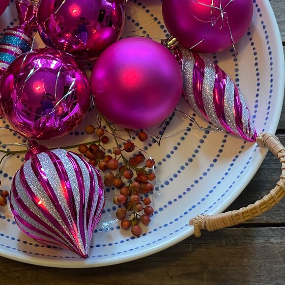 11 Memorable Large Pink Nostalgic Tree Ornaments-NEW - Picture 6 of 15